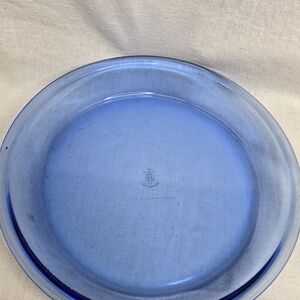 Anchor Hocking Blue Glass Pie Plate